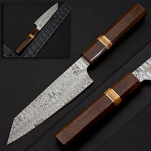 Load image into Gallery viewer, Damascus chef knife 13 inch wood handle