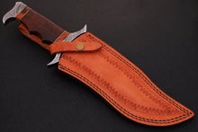 Load image into Gallery viewer, HS-345 | Custom Handmade Damascus Hunting/Bowie Knife 13 Inch With Wood Handle