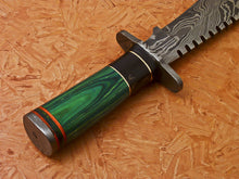 Load image into Gallery viewer, HS-350 | Custom Handmade Damascus Hunting / Bowie Knife With Hard Wood Handle
