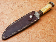 Load image into Gallery viewer, HS-551 Custom Handmade Damascus Hunting Knife With Bone Handle