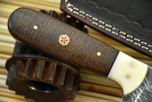 Load image into Gallery viewer, HS-849 Custom Handmade Damascus Skinner Knife - With Walnut Handle
