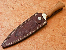 Load image into Gallery viewer, HS-868 Custom Handmade Damascus Dagger Knife With Wood Handle