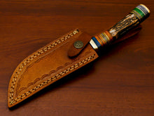 Load image into Gallery viewer, HS-513 Custom Handmade Damascus Hunting Knife With Stag Horn Handle