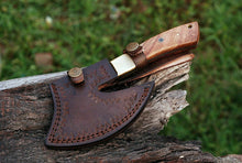 Load image into Gallery viewer, HS-1074 | Custom Handmade Damascus Mini Hand Forged Axe With Wood Handle