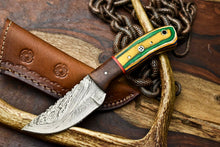 Load image into Gallery viewer, HS-645 Custom Handmade Damascus Hunting Skinning Blade Hunter Camping Full Tang Knife