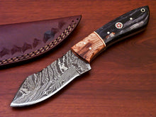 Load image into Gallery viewer, HS-813 Custom Handmade Damascus Skinner Knife With Wood Handle