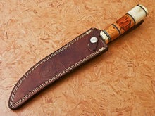 Load image into Gallery viewer, HS-548 Custom Handmade Damascus Hunting Fillet Knife With Hard Wood Handle