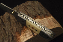 Load image into Gallery viewer, Custom Handmade Damascus Folding/Pocket Knife With Bone Handle