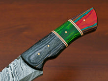 Load image into Gallery viewer, HS-808 Custom Handmade Damascus Skinner Knife With Custom Wood Handle