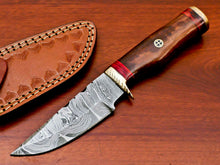 Load image into Gallery viewer, HS-514 Custom Handmade Damascus Hunting Edc Knife With Wood Handle