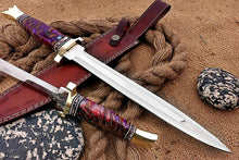 Load image into Gallery viewer, Handmade D2 Fighter Hunting Combat Mini Sword knife With Resin Handle