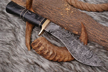 Load image into Gallery viewer, HS-876 Custom Handmade Damascus Steel 12 Inch Kukri Knife - Hard Wood Handle