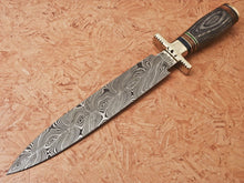 Load image into Gallery viewer, HS-870 Custom Handmade Damascus Dagger Knife With Hard Wood Handle