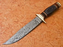 Load image into Gallery viewer, HS-351 | Custom Handmade Damascus Hunting Bowie Knife Hard Wood Handle