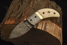 Load image into Gallery viewer, Handmade Damascus Mini Pocket Folding Knife
