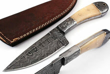 Load image into Gallery viewer, HS-393 '' Custom Handmade Damascus Hunting Knife - Best Damascus Steel Blade