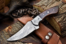 Load image into Gallery viewer, HS-700 Custom Handmade Damascus Steel Skinner Knife - Beautiful Wood Handle