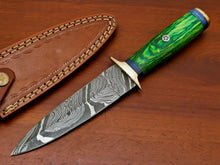 Load image into Gallery viewer, HS-866 Custom Handmade Damascus Dagger Knife With Hard Wood Handle