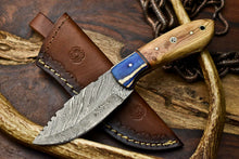 Load image into Gallery viewer, HS-641 Custom Handmade Damascus Hunting Skinning Blade Hunter Camping Full Tang Knife