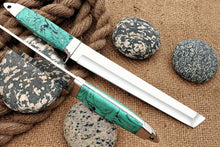 Load image into Gallery viewer, Custom Handmade Steel D2 Fighter Hunting Combat Mini Tanto Blade Sword knife With Resin Handle