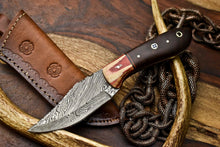 Load image into Gallery viewer, HS-685 Custom Handmade Damascus Steel Skinner Knife - Beautiful Wood Handle