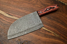 Load image into Gallery viewer, HS-272 Hand Made Damascus Steel Blade Chopper Cleaver Knife Full Tang Knife | Hard Wood