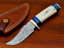 Load image into Gallery viewer, HS-477 8 Inch Custom Handmade Damascus Skinner/Hunting Knife With Camel Bone Handles