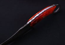 Load image into Gallery viewer, HS-537 Custom Handmade Damascus Hunting/Skinner Knife With Colored Bone Handle