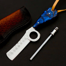 Load image into Gallery viewer, HS-965 '' Custom Hand Forged 6.5" J2 Tool Steel Full Tang Cowboy Bull Cutter Knife