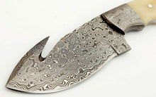 Load image into Gallery viewer, HS-821 Custom Handmade Damascus Skinner Knife With Camel Bone Handle