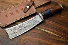 Load image into Gallery viewer, HS-315 Custom Hand Made Damascus Steel Blade Bowie Hunting Knife | CAMEL BONE