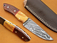 Load image into Gallery viewer, HS-773 Custom Handmade Damascus Skinner Knife With Wood Handle