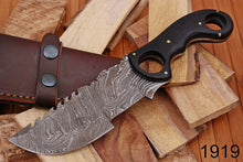 Load image into Gallery viewer, HS-930 Custom Handmade Damascus Steel Hunting/Tracker knife - Aweosme Micarta Handle