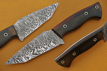 Load image into Gallery viewer, HS-740 Custom Handmade Damascus Steel Skinner Knife With Micarta Sheet Handle