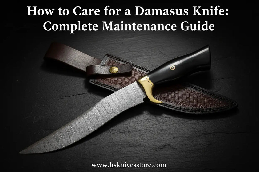 How to Care for a Damascus Knife - Complete Maintenance Guide - HS Knives Store