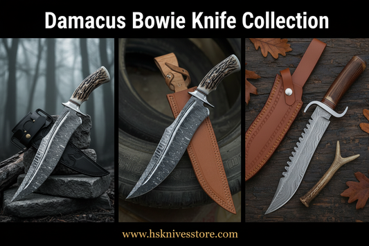 Damascus Bowie Knife with Antler & Wood Handle — The Ultimate Collector's Guide