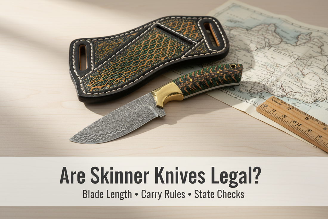 Are Skinner Knives Legal hero banner with blade length and carry rules subtitle