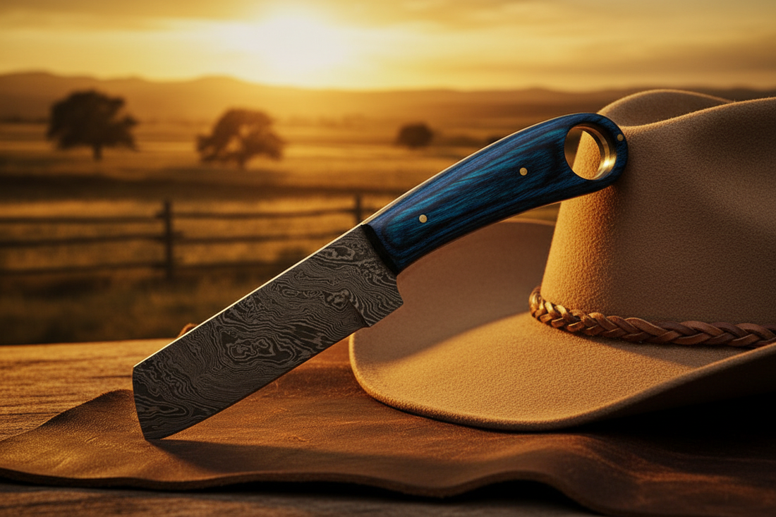 Western Bull Cutter Knife: The Cowboy's Ultimate Damascus Blade