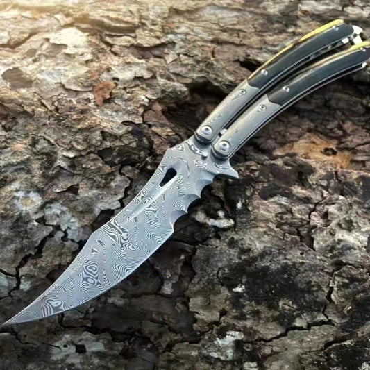 Damascus Balisong Knife 