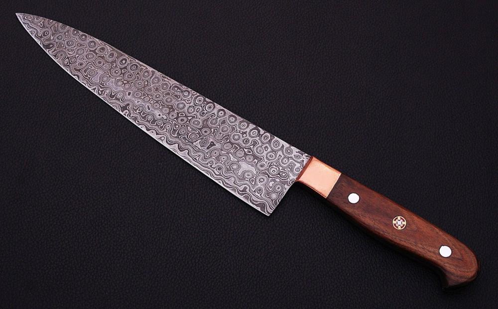 HS-459  Custom Handmade Damascus Kitchen/Chef Knife - Wood Handle - Best Price