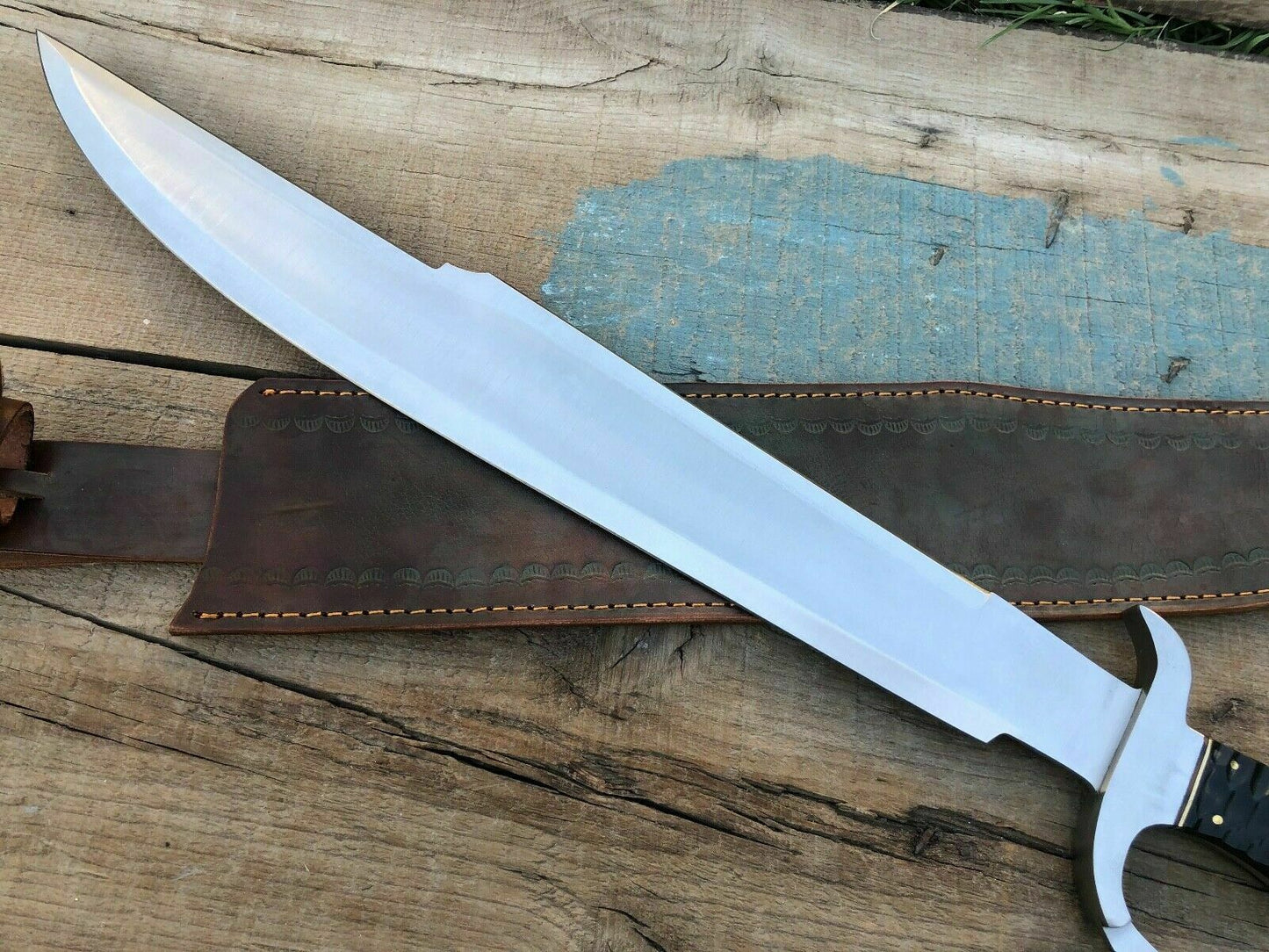 HS-385 '' Custom Handmade D2 Steel Hunting Skinner Dagger Bowie Knife W/Sheath