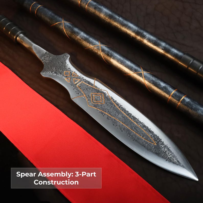 Draupnir Spear of Kratos 5.51lb, Handmade GoW Replica for Display & Cosplay