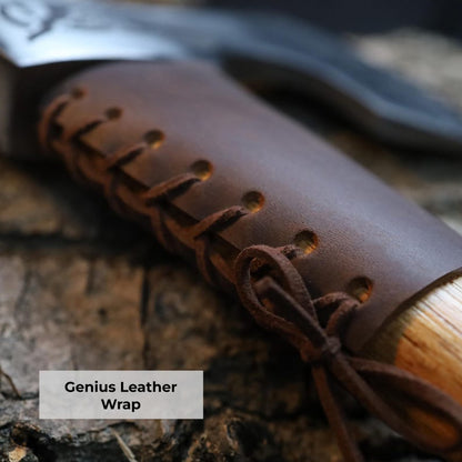 Handmade Viking Axe with Custom Engraving, High Carbon Steel Head & Leather Sheath