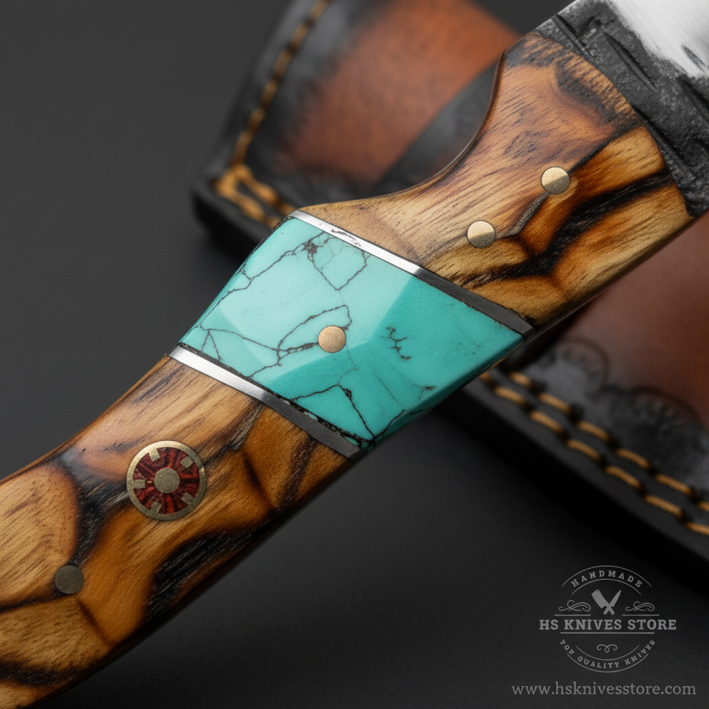 carbon-steel-skinner-knife-turquoise-handle-macro