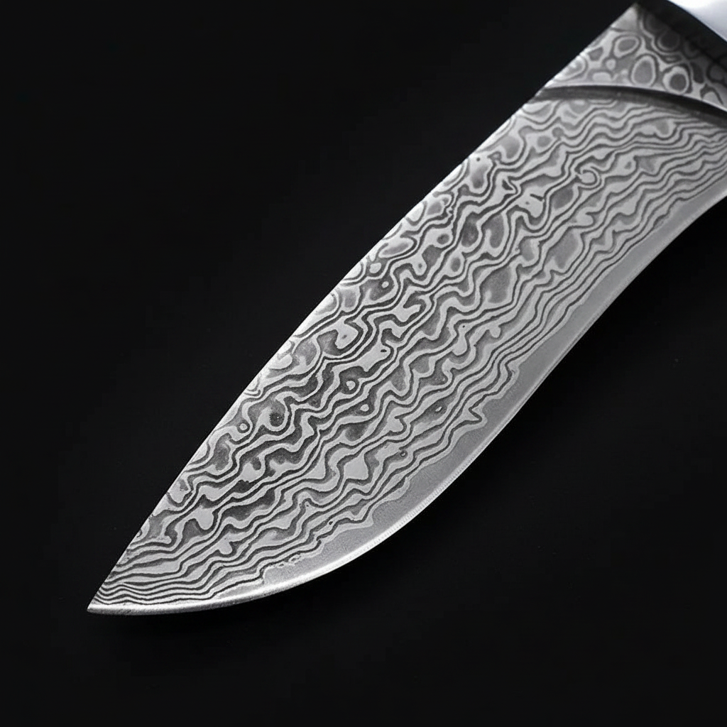 damascus-hunting-knife-blade-macro-wave-pattern