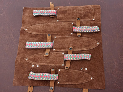 HS-165 Custom Handmade Damascus Four Pecs Kitchen/Chef Knives Set-  Dollar Sheet Handle - Best Price
