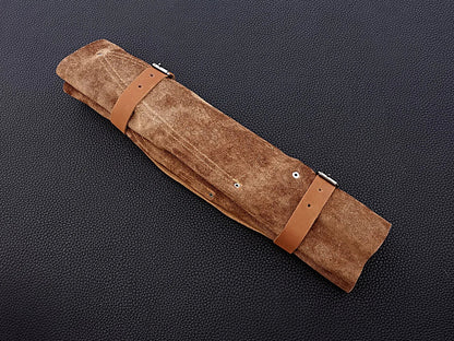 HS-107 '' Handmade Damascus chefs knife set of 5 pcs Blue Micarta sheet handle kitchen knife Set