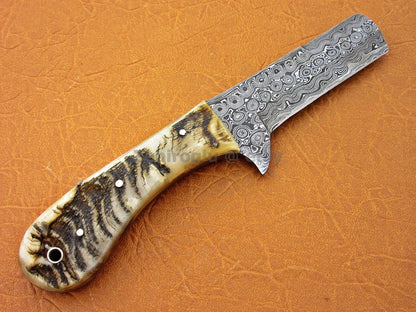 Handmade Cowboy Bull Cutter Knife – Ram Horn Handle | HS-974