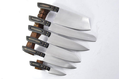 Handmade J2 Steel Chef Knife Set – 6 Pieces | Micarta Handle | HS-118