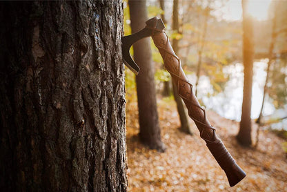 Nordic Viking Axe – Hand Forged Carbon Steel | Rose Wood Shaft | HS-1022